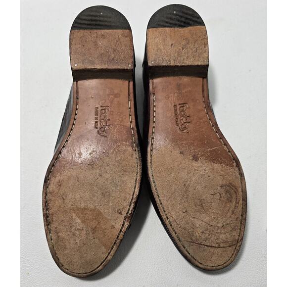 Vintage Foot-Joy Men’s Loafers Made in Italy Brown Kiltie Tassels 8M Dress Shoes - Picture 8 of 10